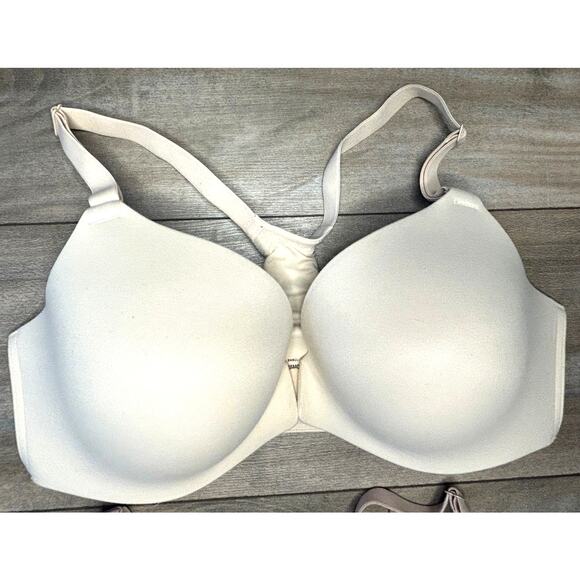 Soma Endbliss Front Close Racerback Bra Lot of 2 Cream Beige 36D - Picture 2 of 10
